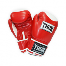 Рукавиці боксерські Thor Competition 16oz шкіра, код: 500/01 (Leath) RED/WHITE 16 oz.