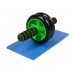 Ролик для пресу подвійний EasyFit з килимком, зелений, код: EF-1352-G-EF
