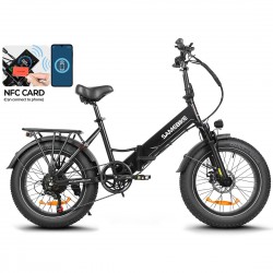 Електровелосипед Samebike LOTDM200-II (750 Вт, 13 А*год, 48 В), колеса 20", з ручкою газу, чорний, код: LOTDM200-II-black
