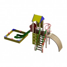 Дитячий ігровий комплекс Miros "Піраміда" 6620x2700x3550 мм, код: DIO807