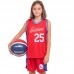 Форма баскетбольна підліткова PlayGame NB-Sport NBA Sixers 25 XL (13-16 років), ріст 150-160см, червоний-синій, код: BA-0904_XLRBL