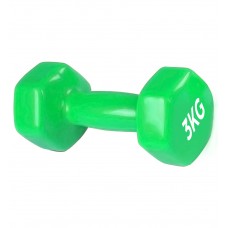Гантель PowerPlay вінілова 1х3 кг зелена, код: PP_4125_3kg