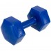 Гантель для фітнесу Zelart з PE покриттям 1х3 кг, синій, код: TA-4758-3