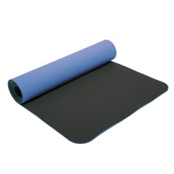 Килимок для фітнесу та йоги FitGo 6 мм темно-синій-сірий, код: FI-3046_DBLGR