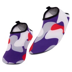 Аквашузи дитячі Skin Shoes для спорту та йоги M-36-37-21,5-23см, камуфляж червоний-синій-білий, код: PL-0418-BKR_M