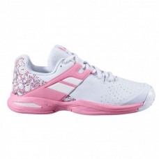 Кросівки для тенісу дитячі Babolat Propulse all court Junior, розмір 36,5, білий-рожевий, код: 3324921766676