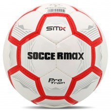 М"яч футбольний Soccermax №5 PU, білий-червоний, код: FB-5057_WR