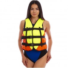 Жилет рятувальний FitGo M (50-70 кг) помаранчевий-жовтий, код: PL-3548-50-70_OR Жилет рятувальний FitGo M (50-70 кг) помаранчевий-жовтий, код: PL-3548-50-70_OR