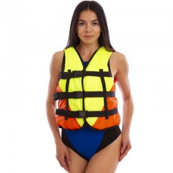 Жилет рятувальний FitGo M (50-70 кг) помаранчевий-жовтий, код: PL-3548-50-70_OR