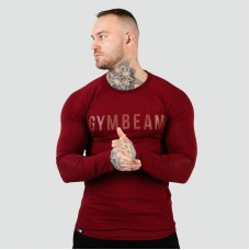 Футболка чоловіча з довгим рукавом GymBeam FIT Long Sleeve S, бордовий, код: 120332-GB