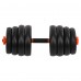 Набір трансформер гантелі гиря штанга упори Fed 6в1 35кг, чорний, код: TA-4769