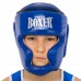 Шолом боксерський з повним захистом шкіряний Boxer New L, синій, код: 2033-N_LBL