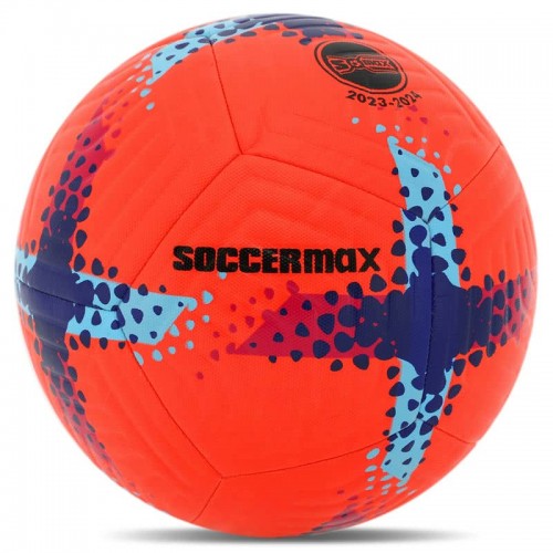 М"яч футбольний Soccermax Hybrid №5 PU, помаранчевий-синій, код: FB-4361_OR