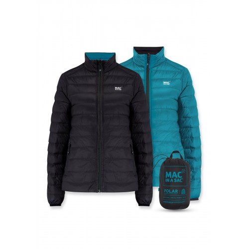 Пуховик Mac in a Sac Polar Reversible Down Jacket WMS Black/Teal (M), код: 1190JB/TL 12