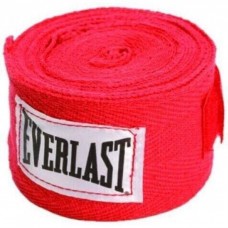 Бинти Everlast Classic Hand Wraps 120 X2, 3м, червоний, код: 3616425550678