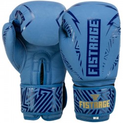 Боксерські рукавиці шкіряні Fistrage 12 унцій, синій, код: VL-5539_12BL
