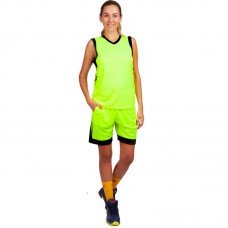 Форма баскетбольна жіноча PlayGame Lingo Lingo L (ріст 155-160), салатовий-чорний, код: LD-8217_LLGBK