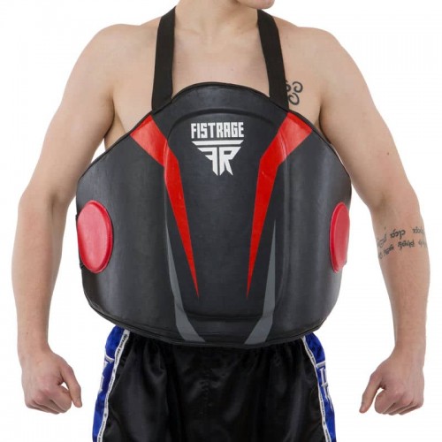 Захист корпусу (жилет) тренера Fistrage безрозмірний чорний-червоний, код: VL-8473_BKR