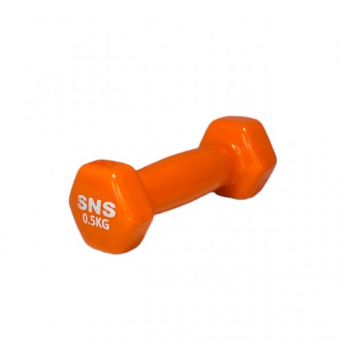 Гантель вінілова SNS 1х0,5 кг, помаранчевий, код: 12675-SNS