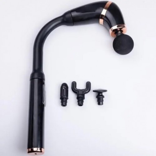 Масажер перкусійний Lugi HP-11-11B 4 насадки, чорний, код: HP-11-11B-IN Масажер перкусійний Lugi HP-11-11B 4 насадки, чорний, код: HP-11-11B-IN