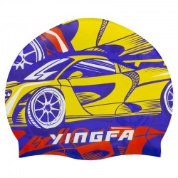 Шапочка для плавання дитяча Yingfa жовтий-синій, код: K0012_YBL