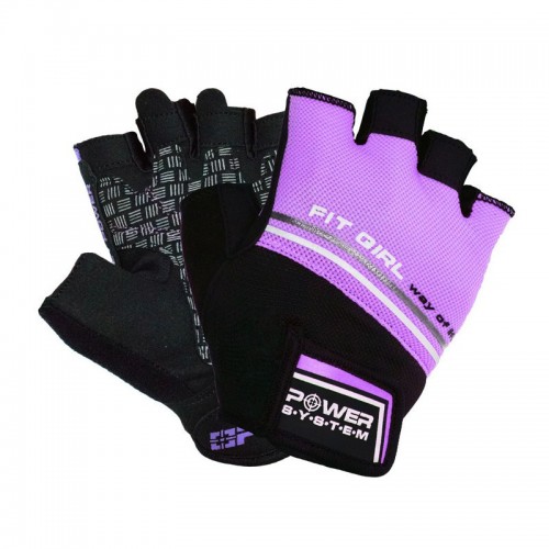 Рукавички для фітнесу Power System Fit Girl Evo Purple S, код: PS_2920_S_Purple-PP