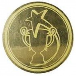 Жетон на медаль PlayGame Кубок (блок 12 шт.) d 25мм, золото, код: 2963060006062