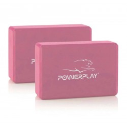 Блок для йоги PowerPlay Yoga Brick EVA рожеві, 2шт, код: PP_4006_Pink_2in