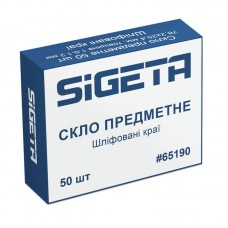 Предметне скло Sigeta шліфовані краї (50 шт.), код: 65190-DB