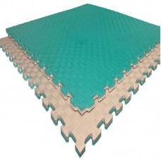 Мат-татамі Lanor Ластівчин хвіст 1000х1000х20мм, бежево-бірюзовий, код: 1507618230-E Мат-татамі Lanor Ластівчин хвіст 1000х1000х20мм, бежево-бірюзовий, код: 1507618230-E