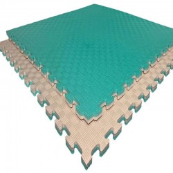 Мат-татамі Lanor Ластівчин хвіст 1000х1000х20мм, бежево-бірюзовий, код: 1507618230-E Мат-татамі Lanor Ластівчин хвіст 1000х1000х20мм, бежево-бірюзовий, код: 1507618230-E