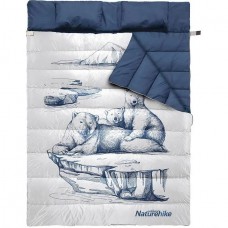 Спальний мішок двомісний Naturehike NH21MSD06 2150х1450 мм, темно-синій, код: 6927595795323-AM