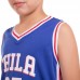 Форма баскетбольна підліткова PlayGame NB-Sport NBA Phila 25 XL (13-16 років), рост 150-160см, синій-білий, код: BA-0927_XLBLW