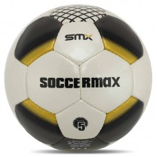 М'яч футбольний Soccermax Crystal №5 PU, білий-золотий, код: FB-4192_WG