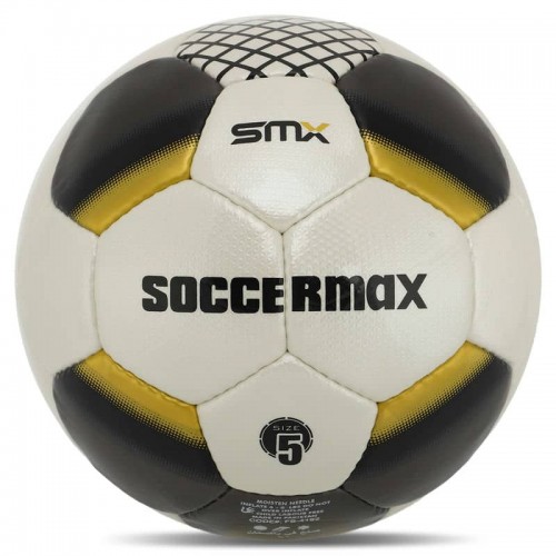 М'яч футбольний Soccermax Crystal №5 PU, білий-золотий, код: FB-4192_WG