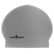 Шапочка для плавання MadWave Solid Soft, срібний, код: M056502_GR