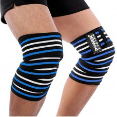 Бинти на коліна Power System Knee Wraps Blue/Black, код: PS-3700_Blue-Black