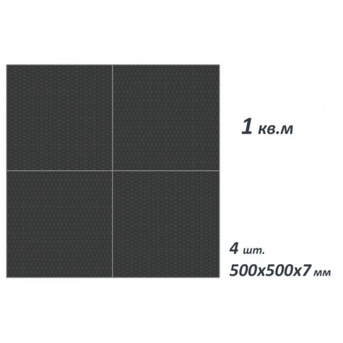 Комплект захисного покриття з литої гуми RN-Sport під лаву, штангу, гантелі, 1000х1000 мм, код: Pol11 Комплект захисного покриття з литої гуми RN-Sport під лаву, штангу, гантелі, 1000х1000 мм, код: Pol11