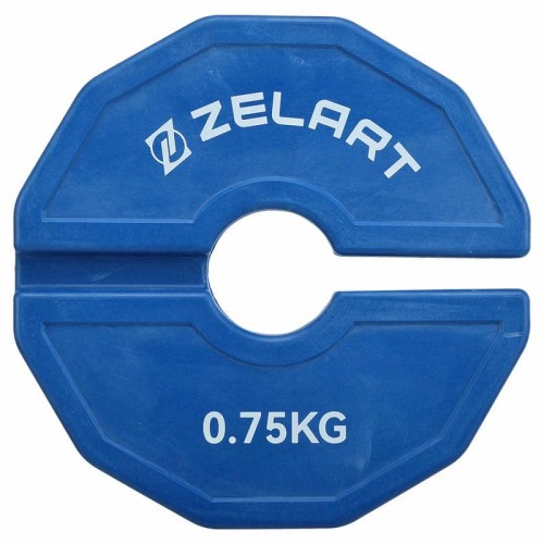Блини диски змінні гумові Zelart Rubber Change Plates 0,75 кг, синій, код: TA-1692-0_75