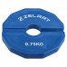 Блини диски змінні гумові Zelart Rubber Change Plates 0,75 кг, синій, код: TA-1692-0_75