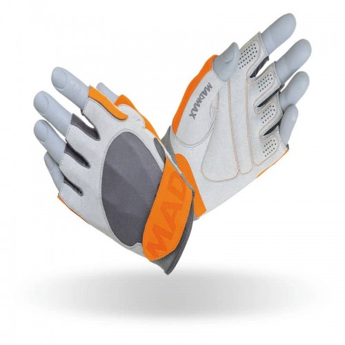 Рукавички для фітнесу MadMax MFG-850 Crazy Grey/Orange XL, код: MFG-850_XL