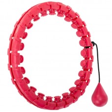 Обруч для схуднення регульований масажний з обтяжувачем FitGo Smart Hoop рожевий, код: FI-0753_P