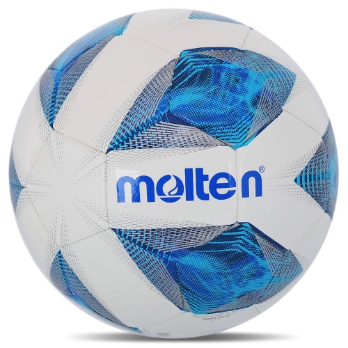 М"яч футбольний Molten Synthetic Leather №4, білий-синій, код: F4A1000-S52