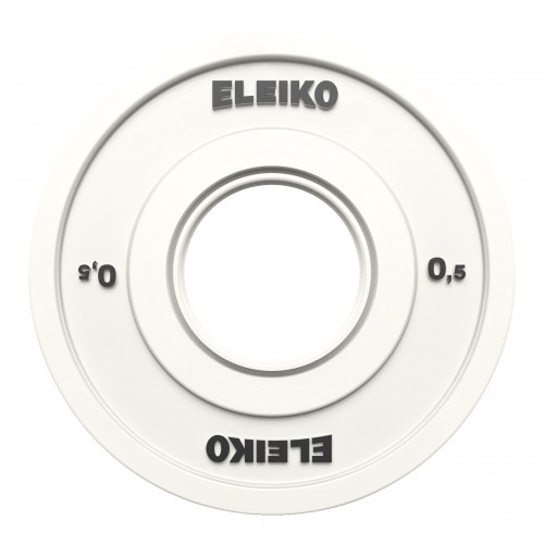 Диск олімпійський обгумований Eleiko IWF FG 0,5 кг, білий, код: 121-0005F-IA