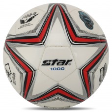 М"яч футбольний Star New Polaris 1000 №4 композитна шкіра, білий-червоний, код: SB374-S52