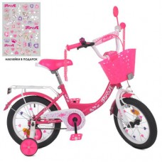 Велосипед дитячий Profi Kids Princess d=12, малиновий, код: Y1213-1-MP