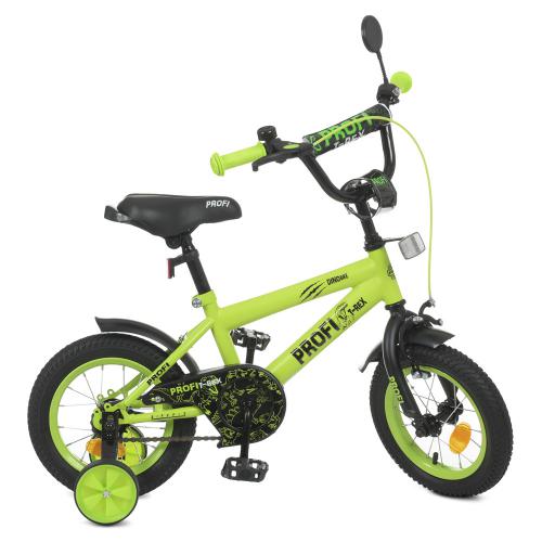 Велосипед дитячий Profi Kids Dino d=12, салатовий-чорний (мат), код: Y1271-MP