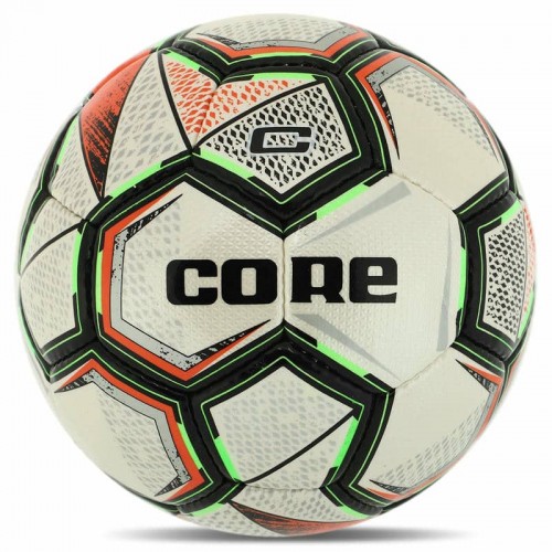М"яч футбольний Core Diamond №5 PU, білий-помаранчевий, код: FB-8463_OR