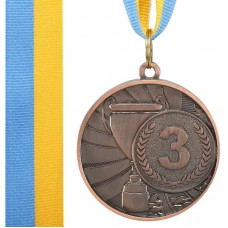 Медаль спортивна зі стрічкою PlayGame Cup брогза, код: C-6208_B
