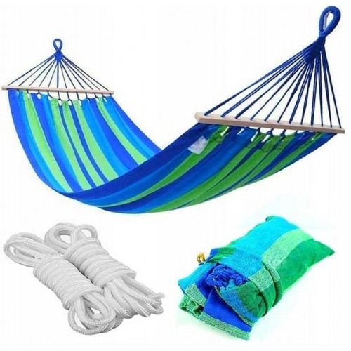 Великий садовий гамак K-Sport 1800х800 мм, синій-блакитний, код: KS-243-IN Великий садовий гамак K-Sport 1800х800 мм, синій-блакитний, код: KS-243-IN